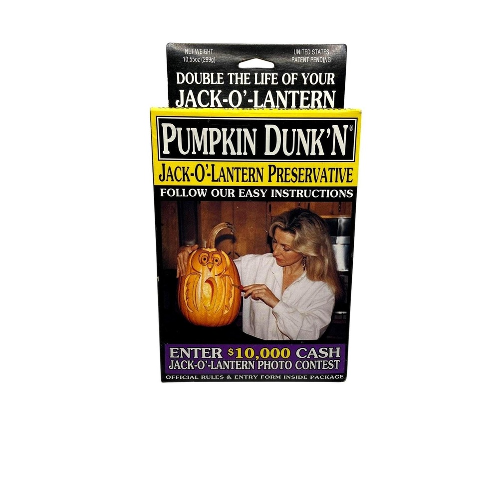 Vintage Pumpkin Carving Pumpkin Dunk'N Jack O Lantern Preservative NOS Halloween
